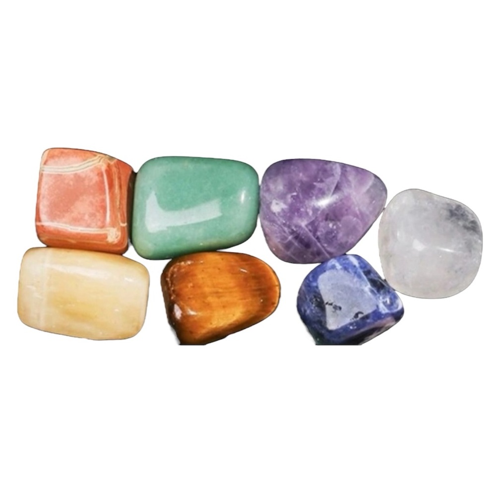 5pc Set Natural Quartz Crystal Chakra Stones Healing Property Crystals